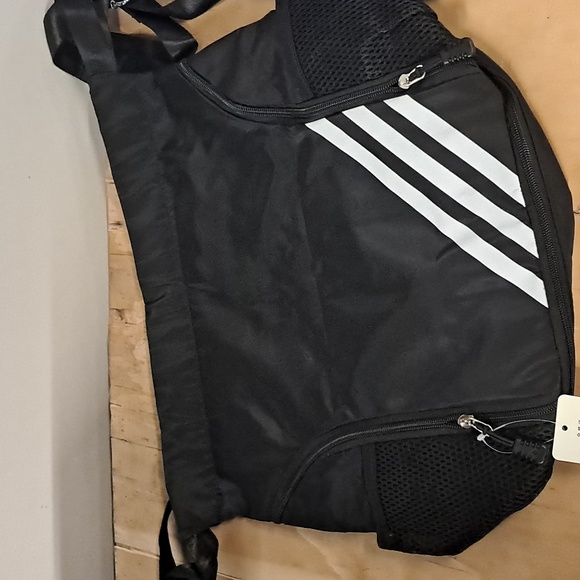 NWT (2) Sports Drawstring Backpacks 1  Blue, 1 Black - Picture 2 of 7